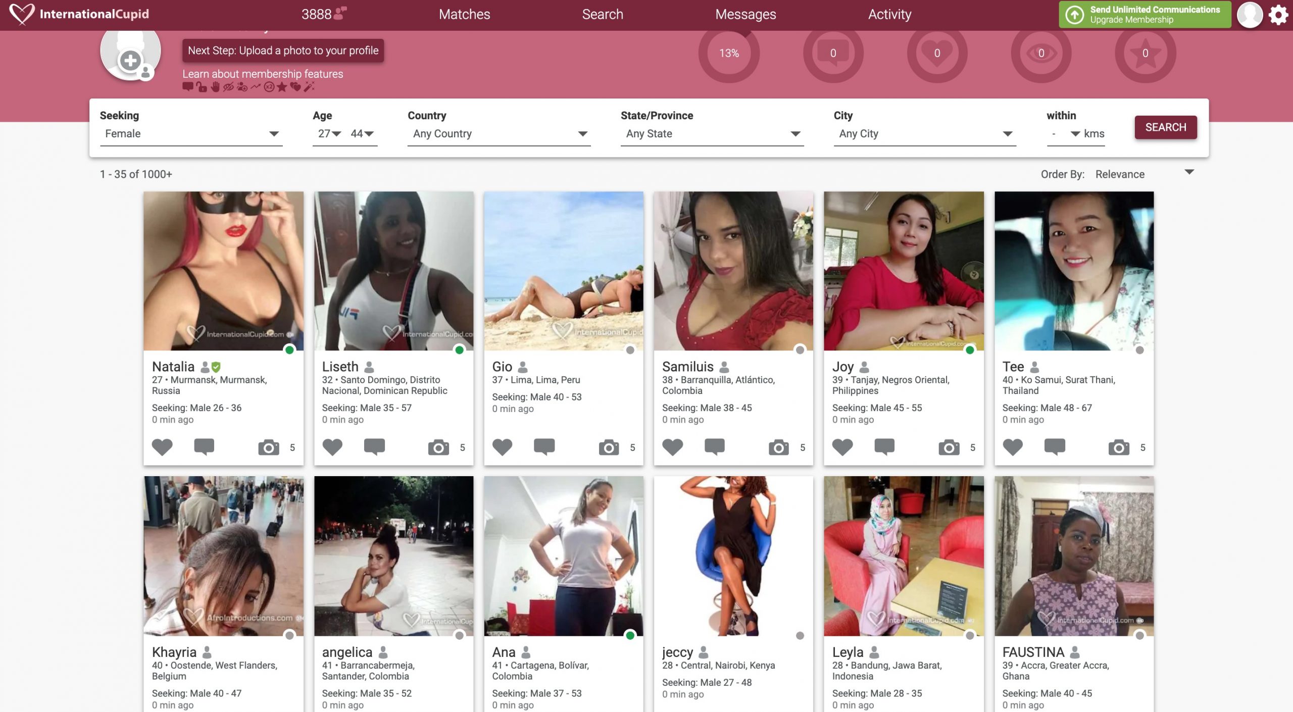 InternationalCupid women profiles